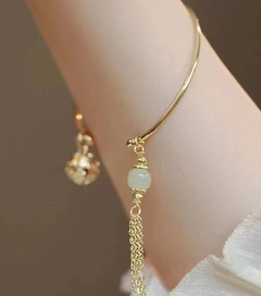 Double Layer Bracelet with Flower Transfer Beads
