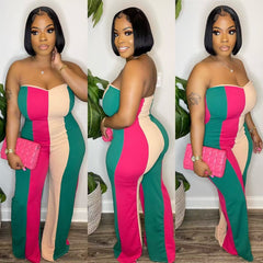 Y5251 Women's Fashion Digital Print Sexy Jumpsuit