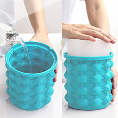 Double Wall Outdoor Silicone Ice Bucket with Lid