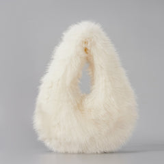 Imitation Fur Plush Tote Bag for Women