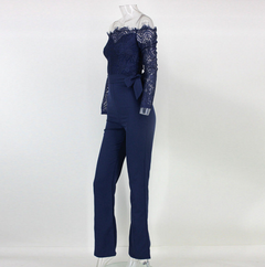 One-Shoulder Butterfly Jumpsuit with Flared Pants