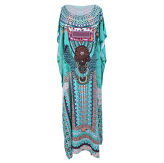 Green Printed Beach Cover-Up for Plus Size Swimwear