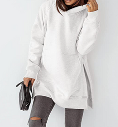 Hooded Pullover Solid Color Sweatshirt
