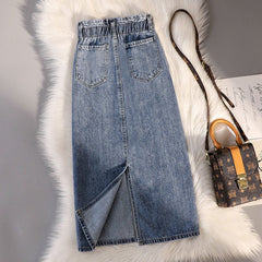 High-Waisted Knee-Length Skirt for Women