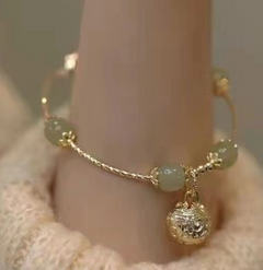 Double Layer Bracelet with Flower Transfer Beads