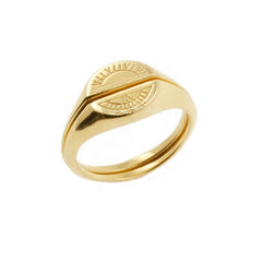 Double-layer Retro Stainless Steel Metal Ring