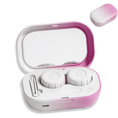 Ultrasonic Contact Lens Cleaner Machine， with Timer DisplayFit Disposal Soft Lens Colored Contact Lens RGP Lens and OK Lens (Gradient Pink)