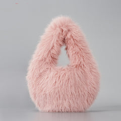 Imitation Fur Plush Tote Bag for Women