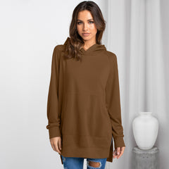 Women's Solid Color Hooded Pullover Sweatshirt