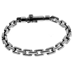 S925 Pure Silver Interlocking Retro Bolt Bracelet