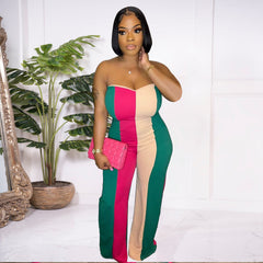 Y5251 Women's Fashion Digital Print Sexy Jumpsuit