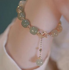 Double Layer Bracelet with Flower Transfer Beads