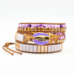 Multi-Layer Braided Bracelet with Stone Beads