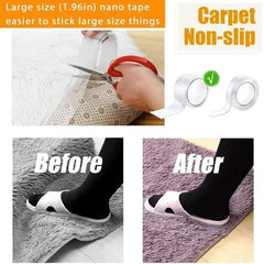 1pc Transparent Nano Tape for Home Decor, Washable & Reusable