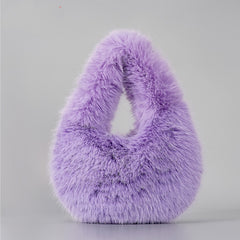 Imitation Fur Plush Tote Bag for Women