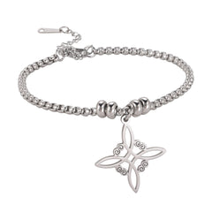 Men's Simple Stainless Steel Square Curly Pattern Bracelet