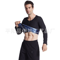 Men's Shapewear Long Sleeve Workout Sweat Suit