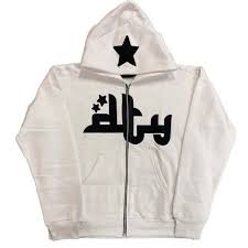 Star Print Zip-Up Hoodie