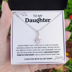 Zircon Pendant Necklace Gift for Daughter