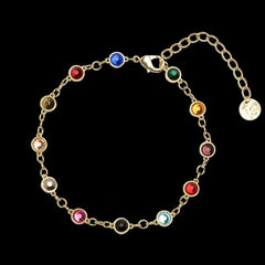 Color Diamond Inlaid Fashion Bracelet