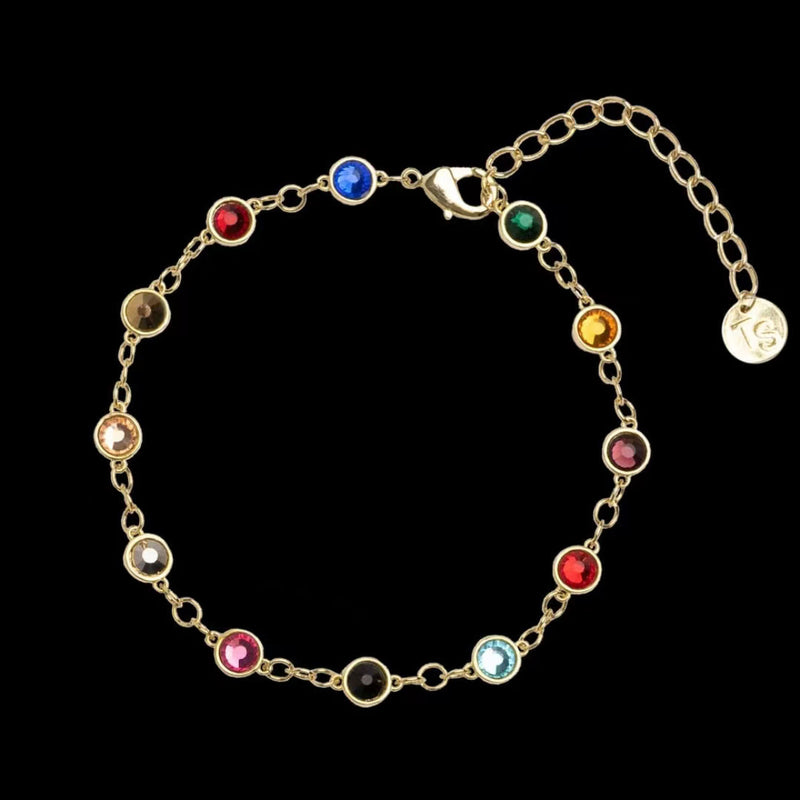 Color Diamond Inlaid Fashion Bracelet