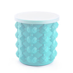 Double Wall Outdoor Silicone Ice Bucket with Lid