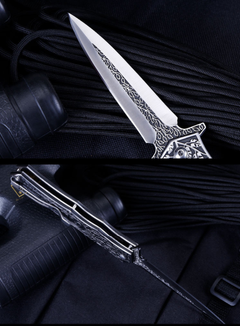 High-Hardness Sharp Folding Survival Knife for Camping