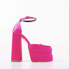 New High Heel Candy Color Platform Shoes for Parties