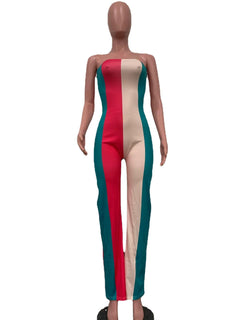 Y5251 Women's Fashion Digital Print Sexy Jumpsuit