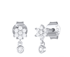 S925 Silver Snowflake Stud Earrings for Women