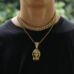 Gold-Plated Diamond Cuban Link Hip Hop Necklace