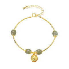 Double Layer Bracelet with Flower Transfer Beads