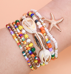 Multi-Layer Braided Bracelet with Stone Beads