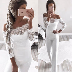 One-Shoulder Butterfly Jumpsuit with Flared Pants