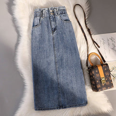 High-Waisted Knee-Length Skirt for Women