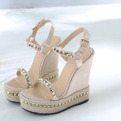 Wedge Heel Rivet Sandals for Women