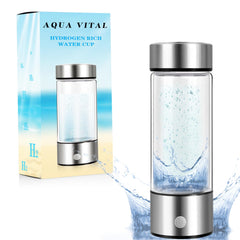 Aqua Vital Hydrogen Water Bottle 2024Hydrogenated Water BottlePortable H2 Rich Water CupYour Perfect Partner for a Health-Conscious Lifestyle 420ml Sliver